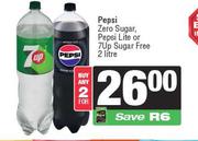 Pepsi Zero Sugar, Pepsi Lite Or 7up Sugar Free-For 2 x 2L