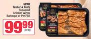 Spar Tender & Tasty Skewered Chicken Wings Barbeque Or Periperi-Per Kg