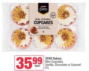 Spar Bakery Mini Cupcakes (Vanilla, Chocolate Or Caramel)-6's Pack Each