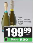 Zonin Spritz Limoneto Or Brut Prosecco-750ml Each