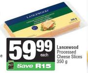 Lancewood Processed Cheese Slices-350g