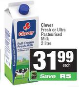 Clover Fresh Or Ultra Pasteurised Milk-2Ltr