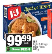 I&J Light & Crispy Hake Fillets-600g