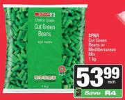 Spar Cut Green Beans or Meditteranean Mix-1Kg