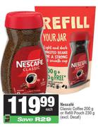 Nescafe Classic Coffee 200g Or Refill Pouch 230g (Excl Decaf)-Each