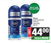 Nivea Anti Perspirant Roll On Assorted-For 2 x 50ml