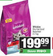 Whiskas Dry Cat Food Assorted-2.7Kg