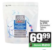 Homecare By Spar Dishwasher Tablets-16s