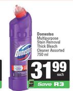 Domestos Multipurpose Stain Removal Thick Bleach Cleaner Assorted-750ml