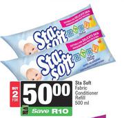 Sta Soft Fabric Conditioner Refill-For 2 x 500ml