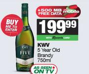KWV 5 Year Old Brandy-750ml