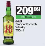 J&B Blended Scotch Whisky-750ml