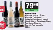 Bruce Jack Pinotage Malbec,Shiraz Daily Brew,Cab Sauv Blush Or Bumble Bee Moscato-750ml