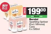Bernini Sparkling Spritzer Cans-For 2 x 6 x 500ml