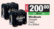 Windhoek Draught Cans-For 2 x 6 x 500ml