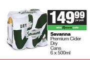 Savanna Premium Cider Dry Cans-6 x 500ml