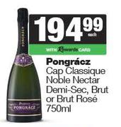 Pongracz Cap Classique Noble Nectar Demi Sec, Brut Or Brut Rose-750ml
