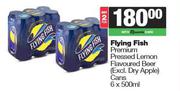 Flying Fish Premium Pressed Lemon Flavoured Beer Cans-For 2 x 6 x 500ml