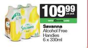 Savanna Alcohol Free Handies-6 x 330ml