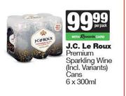 J.C.Le Roux Premium Sparkling Wine Cans-6 x 300ml