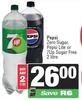 Pepsi Zero Sugar, Pepsi Lite Or 7up Sugar Free-For 2 x 2L