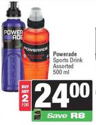 Powerade Sports Drink Assorted-For 2 x 500ml