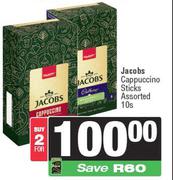 Jacobs Cappuccino Sticks Assorted-For 2 x 10s