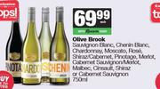 Olive Brook Sauv,Chenin,Chardonnay,Moscato,Rose,Merlot,Cinsault,shiraz Or Cabernet Sauvignon-750ml