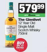 The Glenlivet 12 Year Old Single Malt Scotch Whisky-750ml