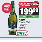 KWV 5 Year Old Brandy-750ml
