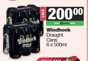Windhoek Draught Cans-For 2 x 6 x 500ml