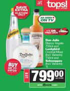Don Julio Blanco Tequila 750ml & Luckbird Cocktail Mixer 750ml & Schweppes 1L-For Both