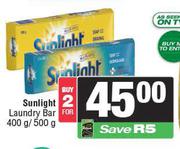 Sunlight Laundry Bar-For 2 x 400g/500g