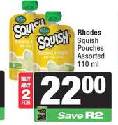 Rhodes Squish Pouches Assorted-For 2 x 110ml