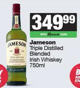 Jameson Triple Distilled Blended Irish Whisky-750ml