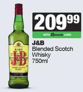 J&B Blended Scotch Whisky-750ml