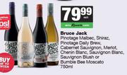 Bruce Jack Pinotage Malbec,Shiraz Daily Brew,Cab Sauv Blush Or Bumble Bee Moscato-750ml