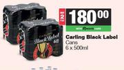 Carling Black Label Cans-For 2 x 6 x 500ml