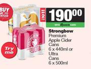 Strongbow Premium Apple Cider Cans 6 x 440ml Or Ultra Cans 6 x 500ml-For 2