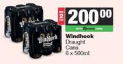 Windhoek Draught Cans-For 2 x 6 x 500ml