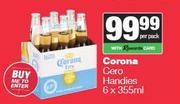 Corona Cero Handies-6 x 355ml