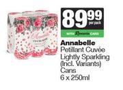 Annabelle Petillant Cuvee Lightly Sparkling Cans-6 x 250ml