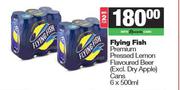 Flying Fish Premium Pressed Lemon Flavoured Beer Cans-For 2 x 6 x 500ml