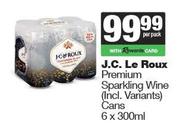 J.C.Le Roux Premium Sparkling Wine Cans-6 x 300ml