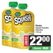 Rhodes Squish Pouches Assorted-For 2 x 110ml