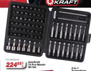 Autokraft 75 Pce Master Bit Set FED.AKM90443-Per Set