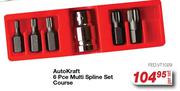 Autokraft 6 Pce Multi Spline Set Course FED.VT1029-Per set