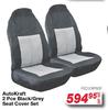 Autokraft 2 Pce Black/Grey Seat Cover Set FED.EXP60F-Per Set