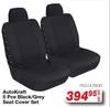 Autokraft 5 Pce Black/Grey Seat Cover Set FED.ULTBGR-Per Set