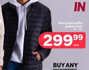 Men's Basic Puffer Jackets From (XS-XXL)-Each